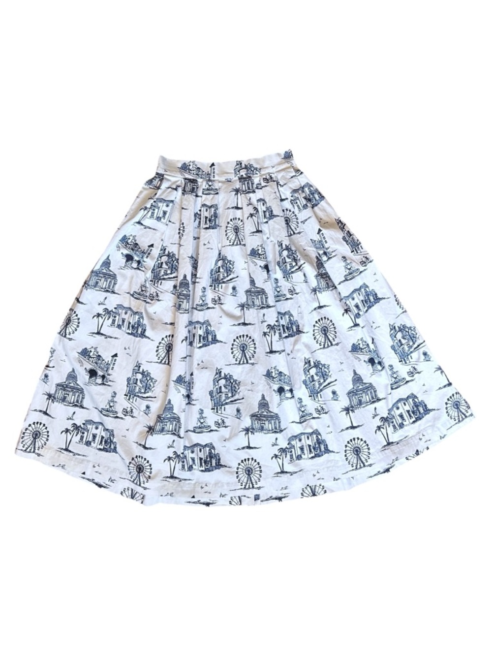Maje Japomy Parisian Toile Printed A-Line Button Midi Skirt Ecru FR40/L $295 - Picture 3 of 7